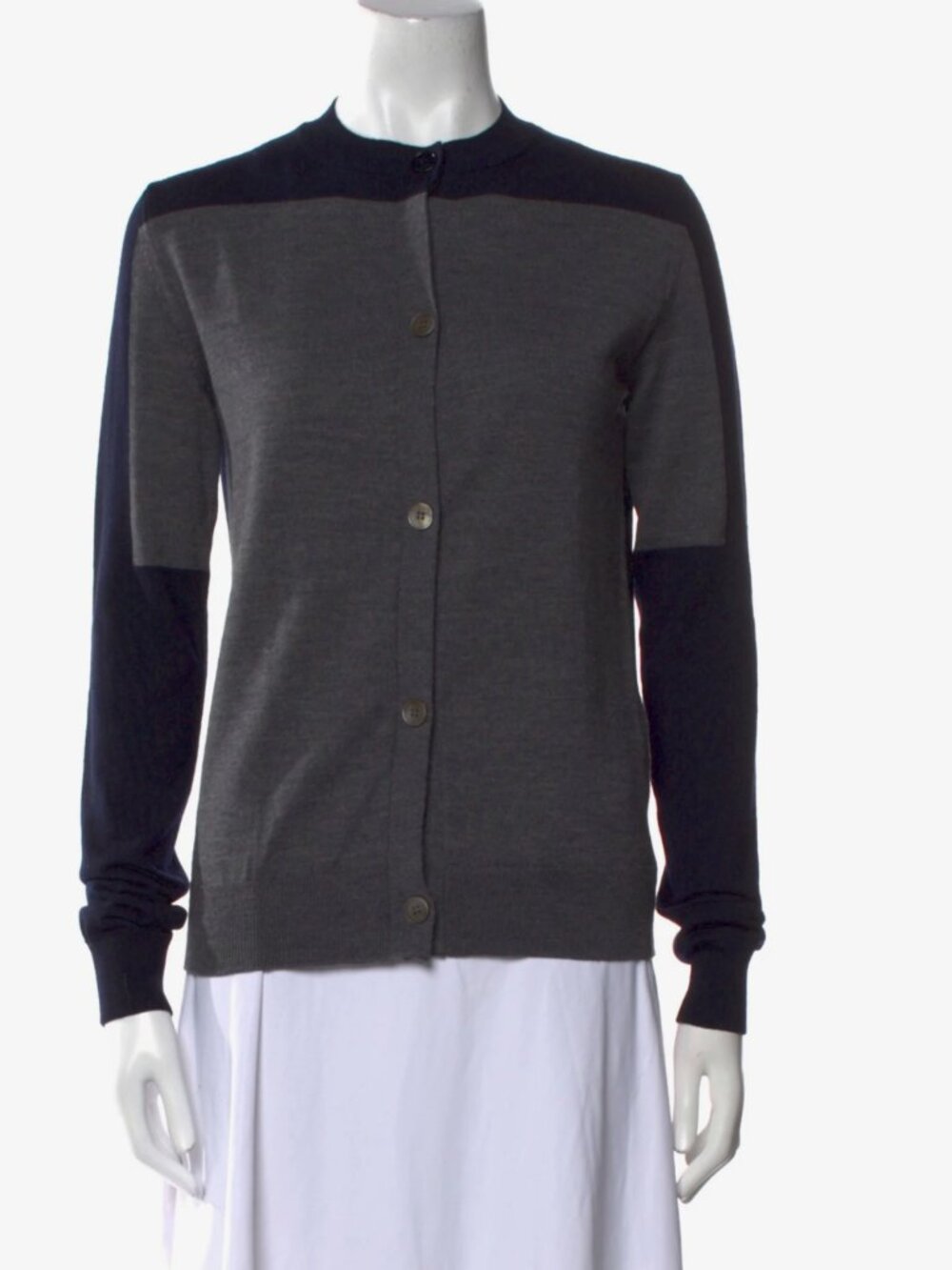 Jil Sander two-toned cardigan 100% wool